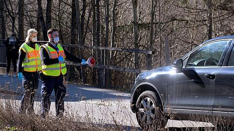 Bayerische Grenzpolizisten im Einsatz.