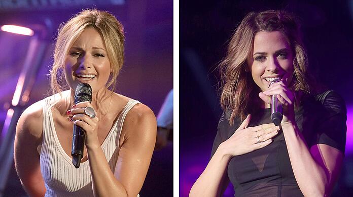 Die Bildkombo zeigt Helene Fischer und Vanessa Mai (Archivfotos).