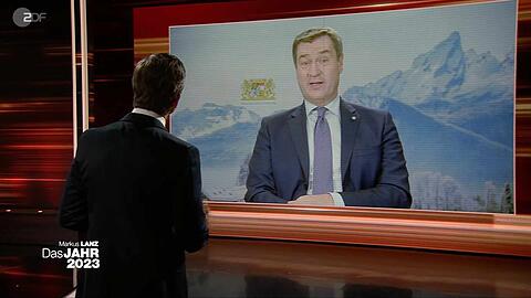 Markus Söder verteidigt seine Position zum Gendern im Jahresrückblick "Markus Lanz – Das Jahr 2023".