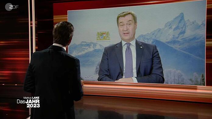 Markus Söder verteidigt seine Position zum Gendern im Jahresrückblick "Markus Lanz – Das Jahr 2023".