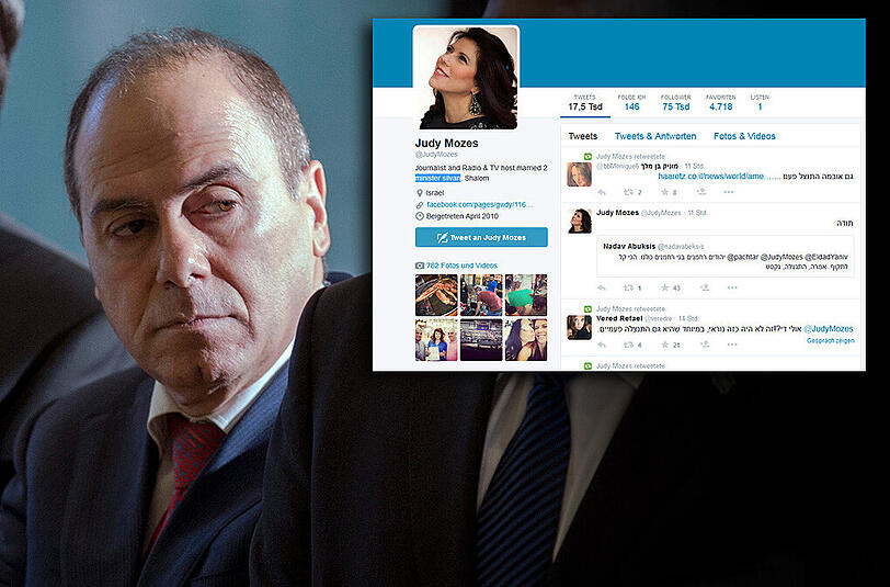 Da dürfte Silvan Schalom (l) nicht begeistert gewesen sein. Mittlerweile ist der rassistische Tweet seiner Ehefrau gelöscht worden.