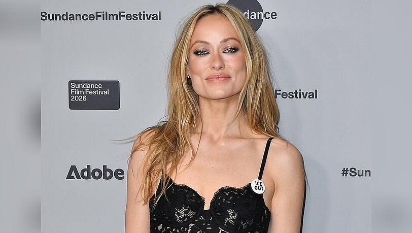 Olivia Wilde trug beim diesj&auml;hrigen Sundance Film Festival einen "ICE out"-Pin, um gegen die umstrittene US-Einwanderungsbeh&ouml;rde zu protestieren.