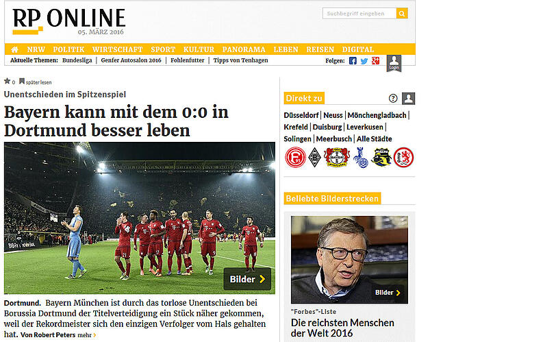 Die Pressestimmen zum Spiel zwischen Borussia Dortmund und dem FC Bayern München.