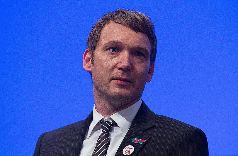 André Poggenburg, der AfD-Landesvorsitzende in Sachsen-Anhalt. In der Nacht auf Samstag wurde in seine Wohnung eingebrochen.