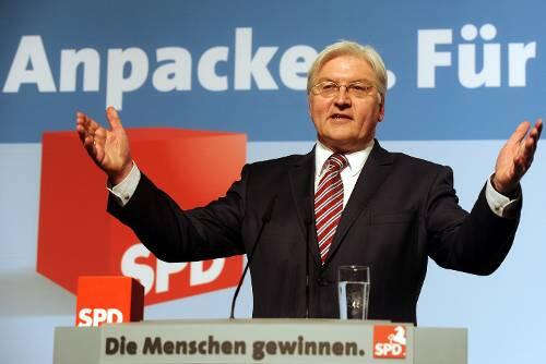 "Seid kämpferisch': Frank-Walter Steinmeier treibt die Genossen an.