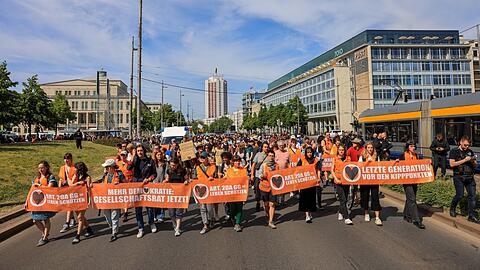 Eine Protestaktion der "Letzten Generation".