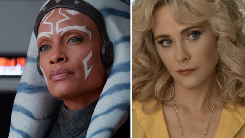 "Ahsoka" mit Rosario Dawson (l.) und "Physical" mit Neuzugang Zooey Deschanel sind nur zwei der Titel, die im August erscheinen.