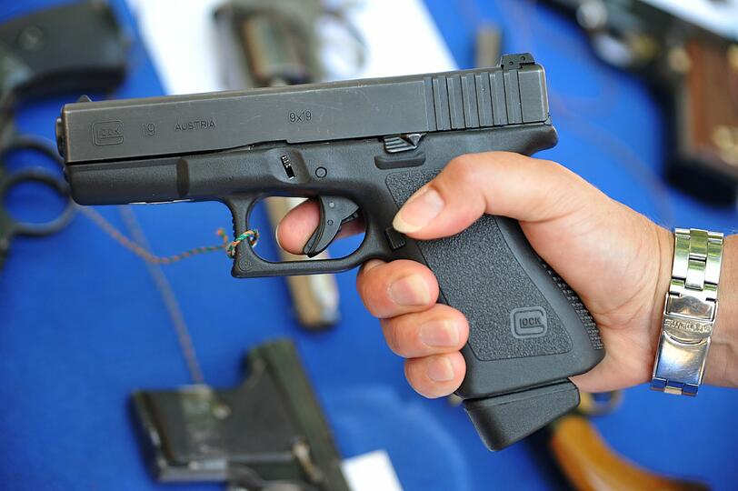 Pistole der Marke "Glock": Mit einem ähnlichen Modell schoss der Attentäter von Norwegen.
