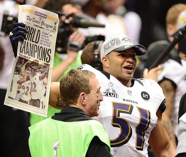 Die Footballer der Baltimore Ravens haben in New Orleans den Super Bowl gewonnen - und feiern ihren Sieg ausgiebig.