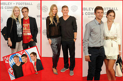 Am Montagabend feierte der Dokumentarfilm "Wembley - Football is coming hoam" Premiere - unter den gespannten Blicken der Bayern-Stars. Die Bilder!