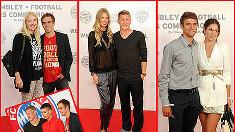 Am Montagabend feierte der Dokumentarfilm "Wembley - Football is coming hoam" Premiere - unter den gespannten Blicken der Bayern-Stars. Die Bilder!
