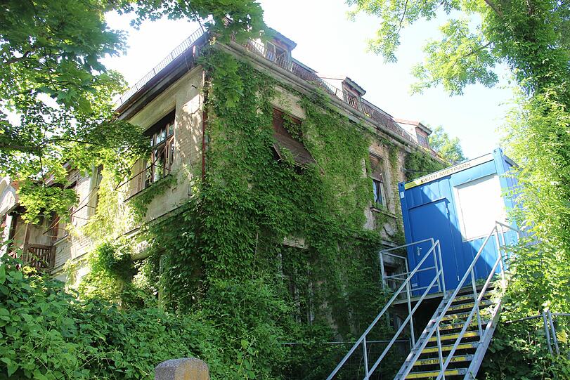 Was sich wohl im Laufe der Zeit hinter den efeuberankten Mauern abgespielt hat? Das bedrohte Haus an der Neuburger Straße 8.