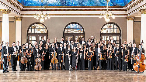 Die Münchner Symphoniker im Gartensaal des Prinzregententheaters.  Foto: Peter von Felbert