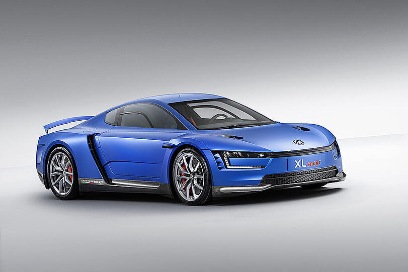 Schnittig, flach, schnell: Die VW-Studie XL Sport debütiert in Paris.