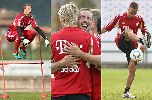 Ribéry ist wieder dabei, Lahm und Heynckes schreiben Autogramme, und Neuer nimmt die Hürde: Bilder aus dem Trainingslager der Bayern am Gardasee