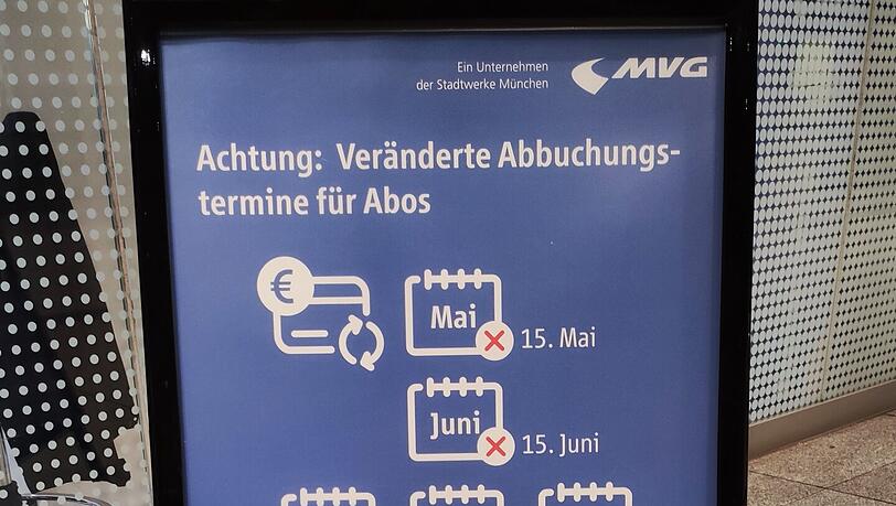 147 Euro werden von der MVG auf einmal abgezogen: Wurde genügend informiert? 147 Euro werden von der MVG auf einmal abgezogen: Wurde genügend informiert?