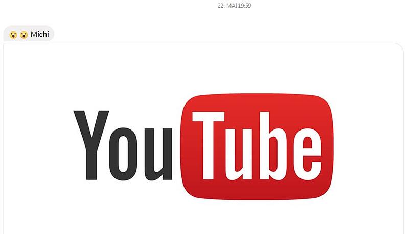 So sieht der falsche Youtube-Link im Messenger von Facebook aus. So sieht der falsche Youtube-Link im Messenger von Facebook aus.