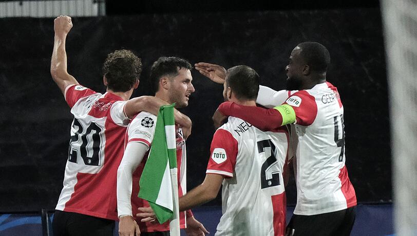 Feyenoord Rotterdam konnte daheim einen Sieg gegen Lazio Rom bejubeln.