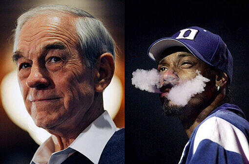 ...Kult-Politiker Ron Paul, der sich unter anderem auch für die Legalisierung von Drogen ausspricht - Snoop Dog gefällt's. Auch die kiffende Hip-Hop-Legende unterstützt Paul.