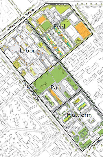Die Rahmenplanung für das Kreativquartier.