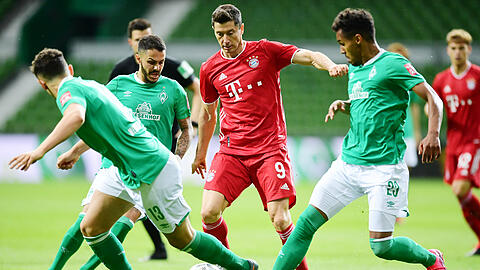 Lieblingsgegner: Robert Lewandowski hat gegen Werder Bremen bereits 18-mal getroffen.