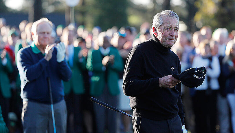 Golf-Legenden unter sich: Jack Nicklaus (l.) aus den USA und Gary Player aus Südafrika. Golf-Legenden unter sich: Jack Nicklaus (l.) aus den USA und Gary Player aus Südafrika.