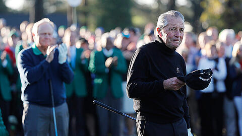 Golf-Legenden unter sich: Jack Nicklaus (l.) aus den USA und Gary Player aus Südafrika.