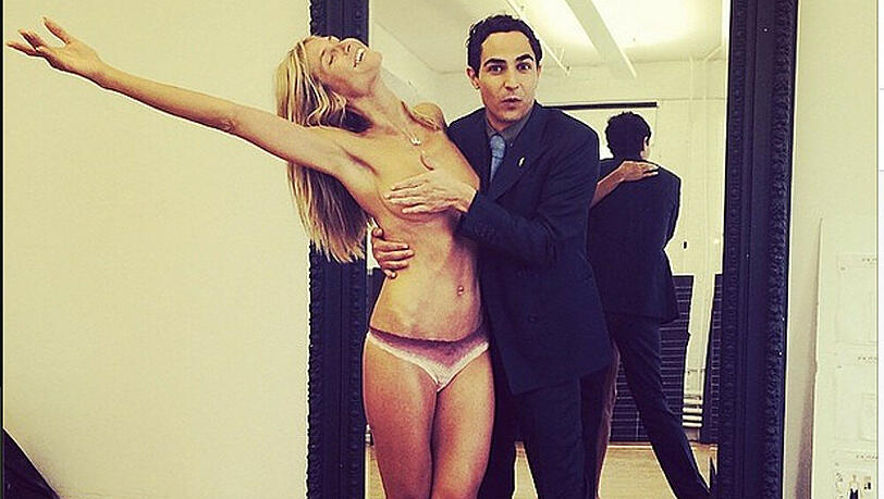 Zac Posen legt Hand an Heidi Klum Zac Posen legt Hand an Heidi Klum