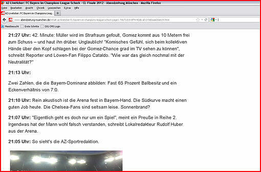 Darf ich in den Ticker schauen? - Mal eben die Ergebnis checken, dürfte meist kein Problem sein &ndash; zum Beispiel auf abendzeitung-muenchen.de. 90 Minuten ununterbrochen schauen, gilt als übermäßig und als Verletzung der Arbeitspflicht.