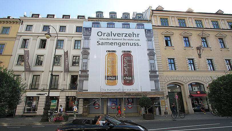 An der Briennerstraße ist der Slogan für die nächsten zehn Tage zu sehen. An der Briennerstraße ist der Slogan für die nächsten zehn Tage zu sehen.