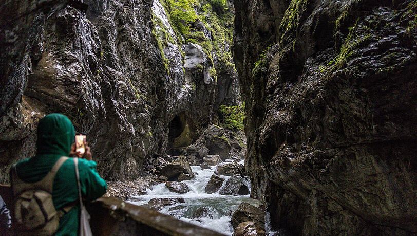 Die Partnachklamm in Garmisch-Partenkirchen.