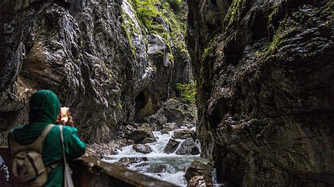 Die Partnachklamm in Garmisch-Partenkirchen. Die Partnachklamm in Garmisch-Partenkirchen.