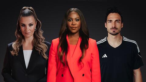 Laura Wontorra, Motsi Mabuse und Mats Hummels unterstützen die DRK-Kampagne "#MissingType - erst wenn's fehlt, fällt's auf".