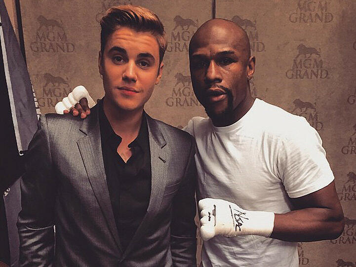 Justin Bieber an der Seite von Floyd Mayweather