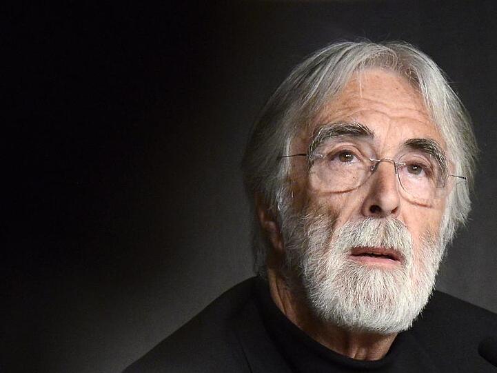 Der Regisseur Michael Haneke (76) nimmt an einer Pressekonferenz teil. Foto: Stephane Reix/EPA/Archiv