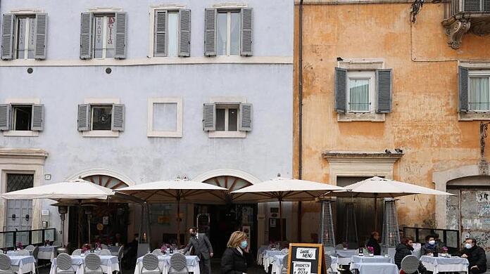 Ein Restaurant in Rom.