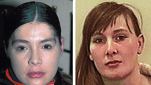 Die Fahndungsfotos von zwei der verschwundenen Prostituierten: Suzanne Blamires (36) und Shelley Armitage (31). Die Fahndungsfotos von zwei der verschwundenen Prostituierten: Suzanne Blamires (36) und Shelley Armitage (31).