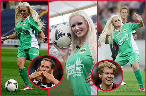 Daniela Katzenberger auf dem Fußballplatz? Das passt bei vielen nicht ins Bild - dennoch machte die Soap-Queen in Frankfurt beim Benefizturnier des Formel 1-Teams "Nazionale Piloti" eine gute Figur am Ball. Mit dabei waren neben den Motorsport-Stars um Michael Schumacher und Sebastian Vettel auch zahlreiche weitere Promis wie Elton, Tim Bendzko, Mark Keller, Birgit Prinz, Giovanni Zarella auf dem Platz unterwegs. Sehen Sie hier die besten Bilder.