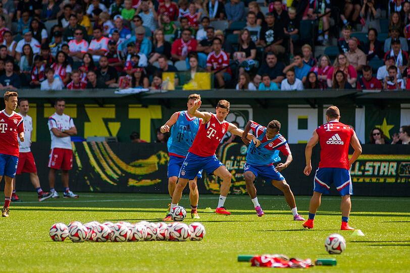 Die Bilder vom öffentlichen Training in Portland.