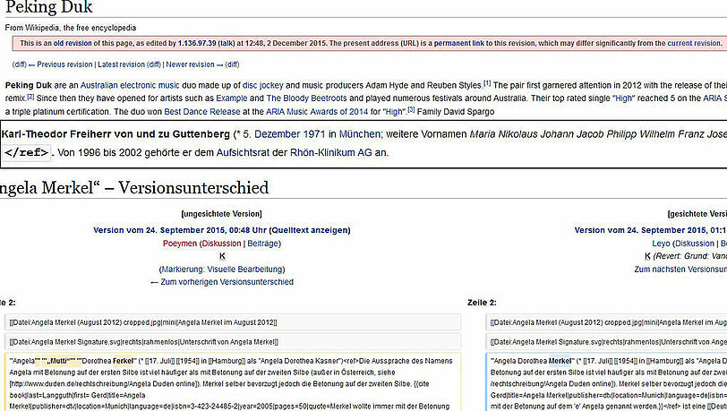 Von falschen Namen und falschen Familienmitgliedern bis hin zu kruden Job-Beschreibungen. Alles findet man auch in Wikipedia. Von falschen Namen und falschen Familienmitgliedern bis hin zu kruden Job-Beschreibungen. Alles findet man auch in Wikipedia.