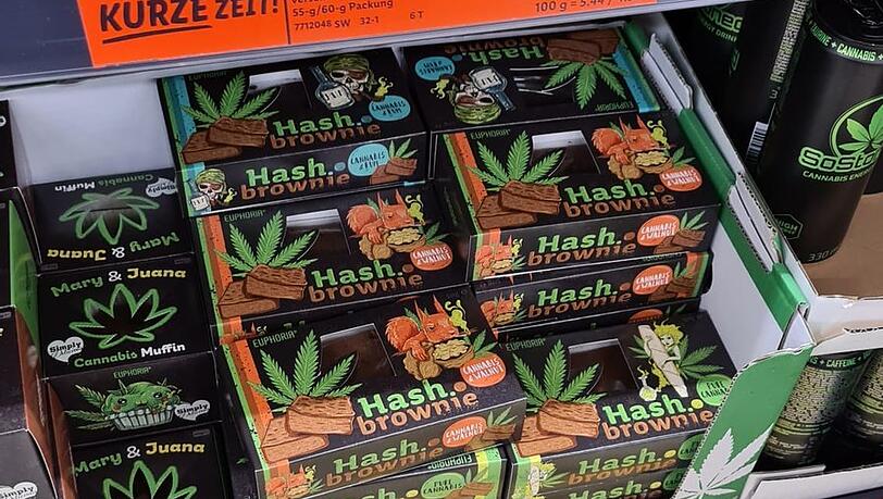 So lagen die Cannabis-Produkte Anfang der Woche noch im Regal