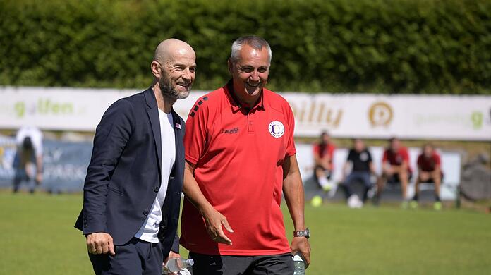 Zwei Österreicher mit einer Vorliebe für die Löwen: TSV-Sport-Boss Günther Gorenzel (l.) und Ex-Stürmer Peter Pacult im Juli 2021.