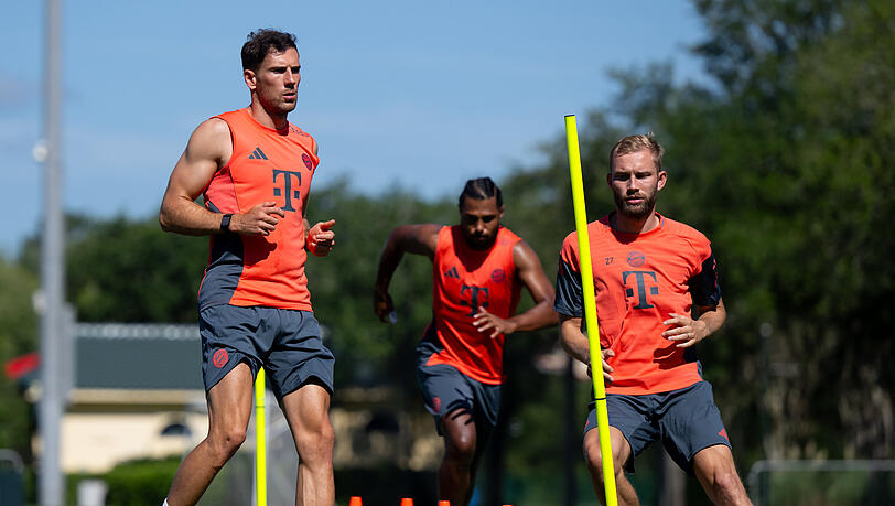 Sind heiß auf Einsatzminuten bei der Klub-WM: Leon Goretzka und Konrad Laimer. Sind heiß auf Einsatzminuten bei der Klub-WM: Leon Goretzka und Konrad Laimer.