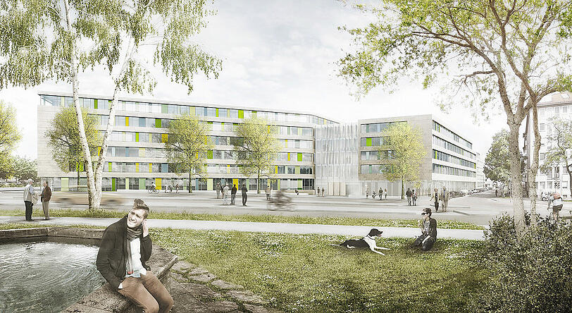 Das Referat für Gesundheit und Umwelt baut sich ein großes Haus an der Dachauer Straße/Schleißheimer Straße.