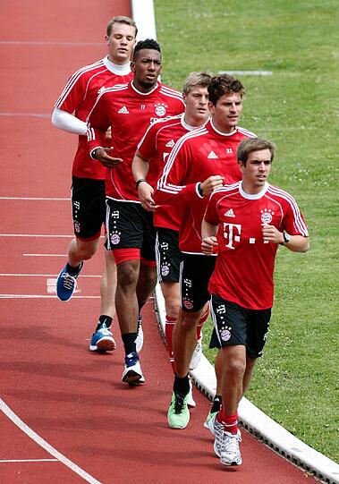 FC Bayern: Olympiapark: Die Bayern beim Laktattest - die Bilder! - FC Bayern - Abendzeitung München
