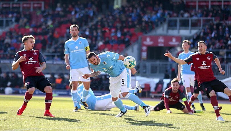 Tor für die Löwen: Sascha Mölders trifft zum zwischenzeitlichen 2:0 für den TSV 1860 München gegen den 1. FC Nürnberg II. Tor für die Löwen: Sascha Mölders trifft zum zwischenzeitlichen 2:0 für den TSV 1860 München gegen den 1. FC Nürnberg II.