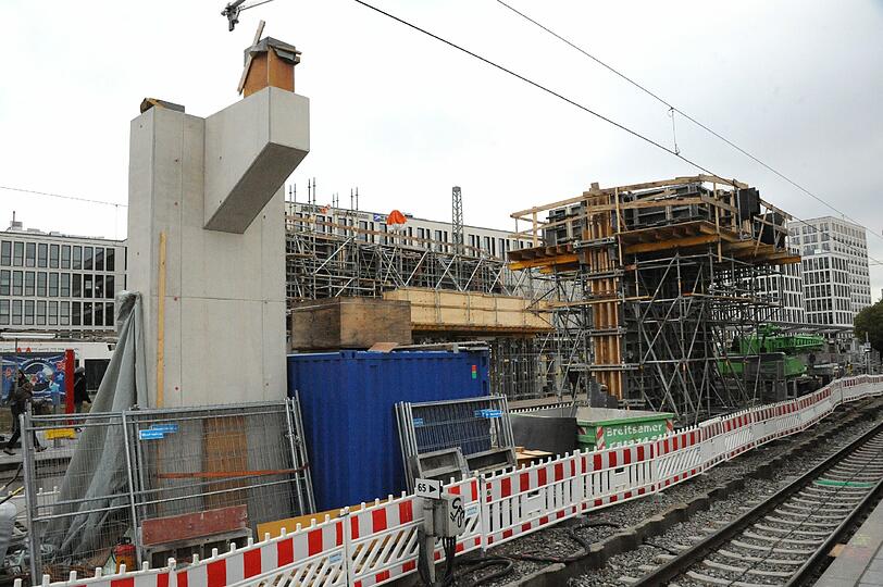 Der Ausbau der S-Bahn-Station Donnersberger Brücke geht voran.