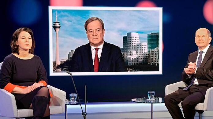 Annalena Baerbock, Armin Laschet und Olaf Scholz: Einer von ihnen wird bald auf Angela Merkel folgen.