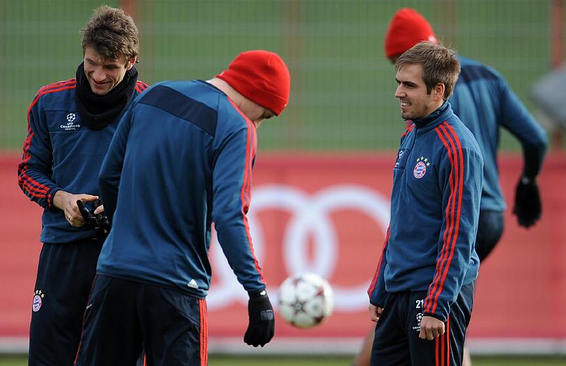 Der FC Bayern trainiert vor dem Spiel gegen Manchester City - die Bilder