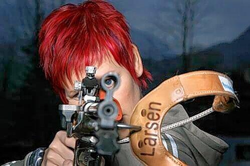 Die Frau und ihr Gewehr: Biathlon-Star Kati Wilhelm.